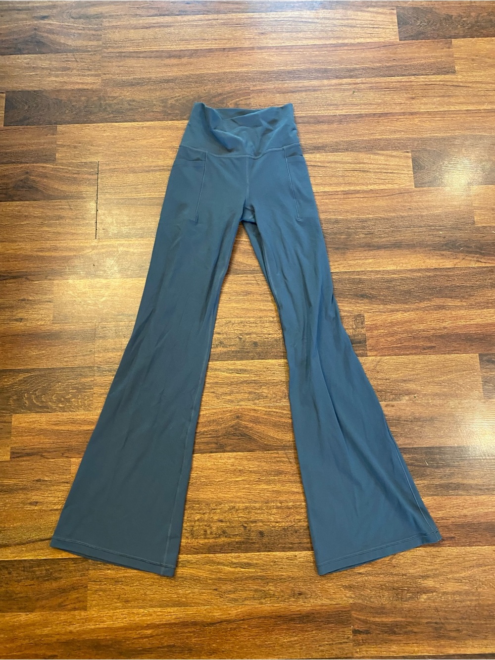 Athleta High-Waist Flare Yoga Pants - Deep Slate Blue
